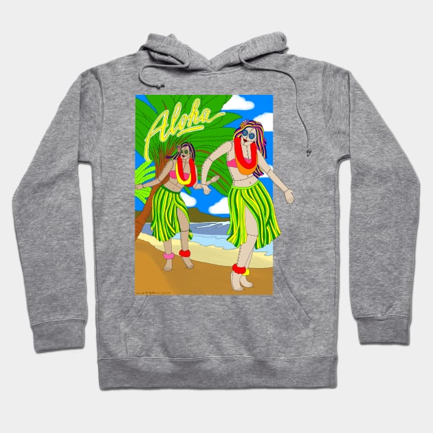 Ragdoll Hawaiian Postcard Hoodie by Sashibala